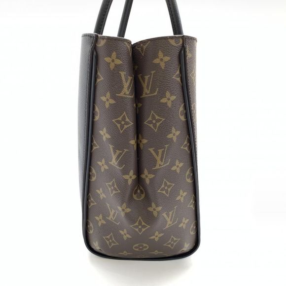 Louis Vuitton Kimono MM Monogram Shoulder Bag Leather Brown Black - Picture 3 of 7
